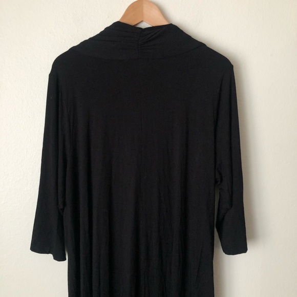 Karen Kane Black Faux Wrap Dress Stretch Knit 3X - Picture 5 of 11